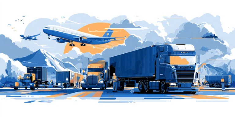 Transport and logistics animation